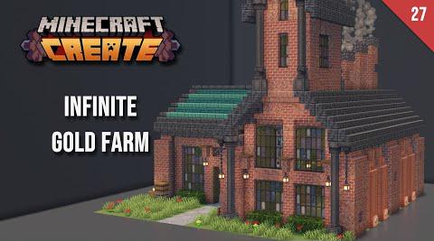 How To Build A Create Mod GOLD FARM! - Day 27