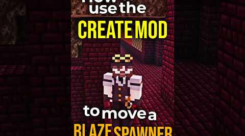Moving A Blaze Spawner With Create! A Short From My Latest Video #Createmod #Uberswe #Blazespawner