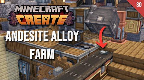 How To Build An Aesthetic Andesite Alloy Farm Using The Create Mod! - Day 30