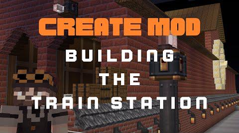 Create Mod - Building The Train Station - 10 Tracks - Minecraft 1.18.2