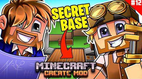 How To Build A Secret Base With The Create Mod In Minecraft - Day 12