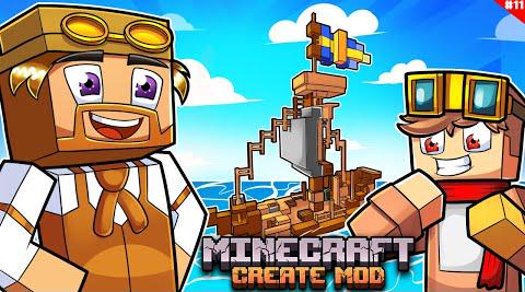 How To Build A Boat That Moves Using The Create Mod In Minecraft! - Day 11