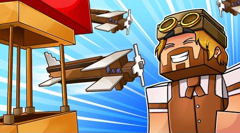 Fly With Airplanes And Hot Air Balloons In Minecraft 1.18 - Create Mod With Clockwork