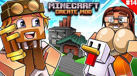 How To Build A Create Mod Power Plant With Steam Engines - Day 14