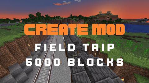 5000 Blocks Of Train Track - Field Trip Advancement - Create Mod 0.5 - Minecraft 1.18.2
